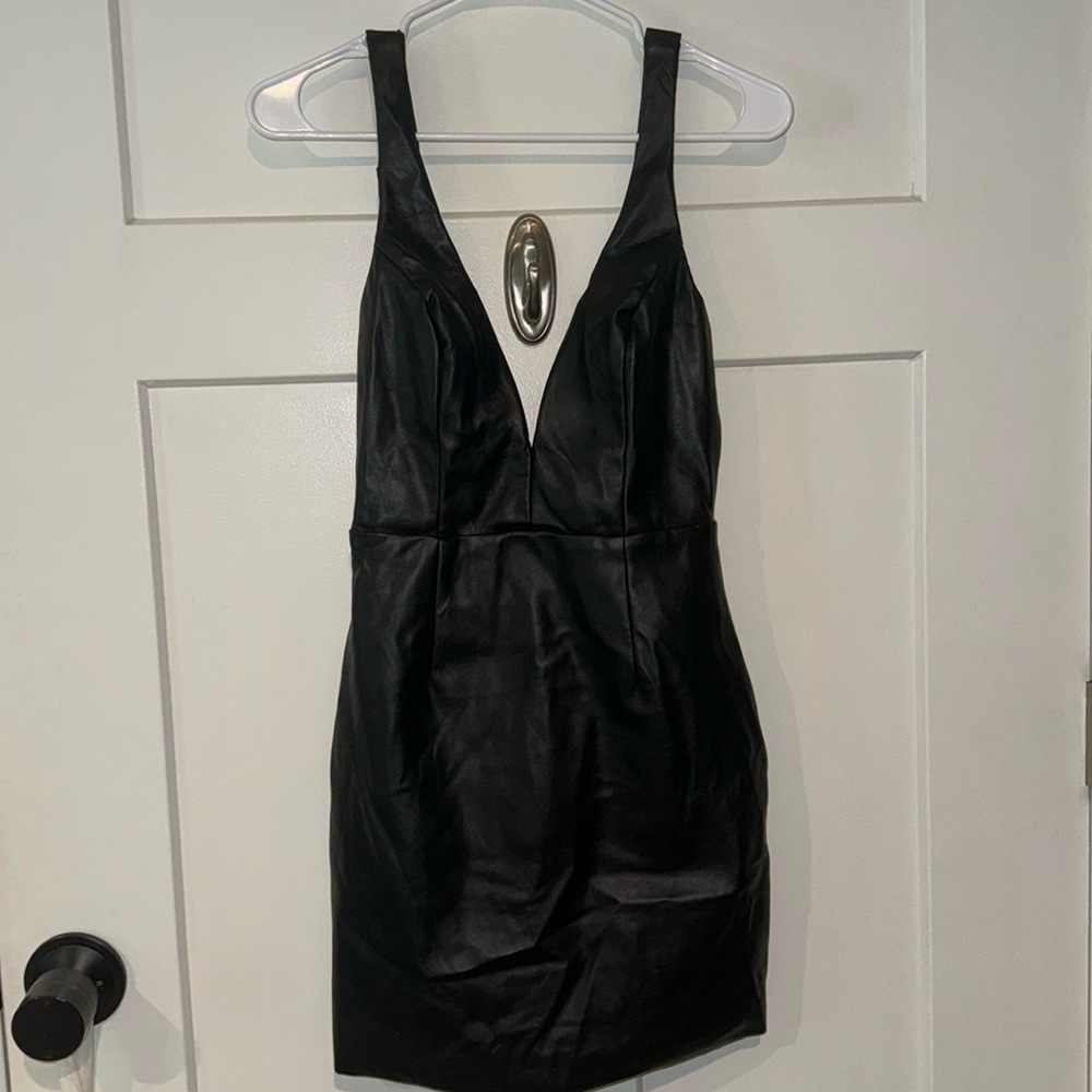Lulus faux leather mini dress